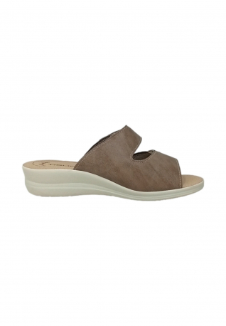CIABATTA DONNA PELLE STRAPPO