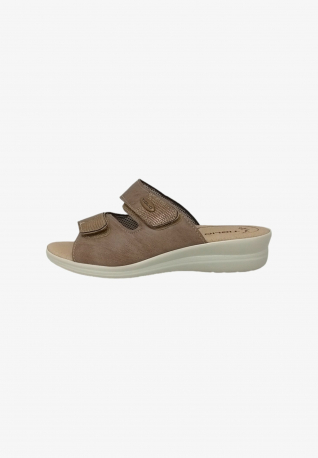 CIABATTA DONNA PELLE STRAPPO