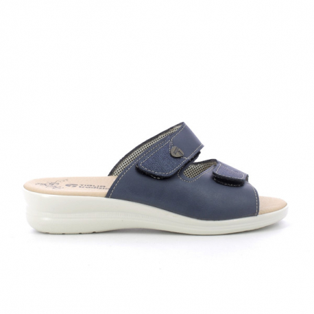 CIABATTA DONNA PELLE STRAPPO