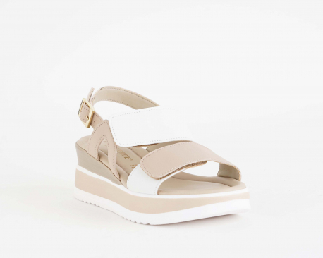 SANDALO DONNA PELLE CON STRAPPI