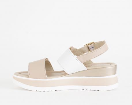 SANDALO DONNA PELLE CON STRAPPI
