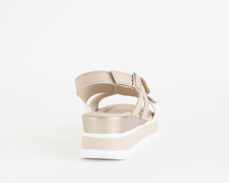 SANDALO DONNA PELLE CON STRAPPI
