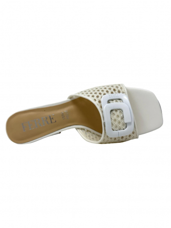 CIABATTA DONNA PELLE T.8CM