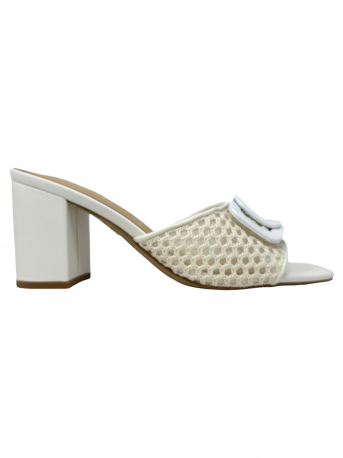 CIABATTA DONNA PELLE T.8CM