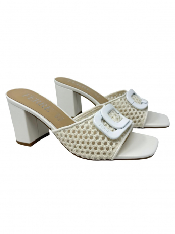CIABATTA DONNA PELLE T.8CM